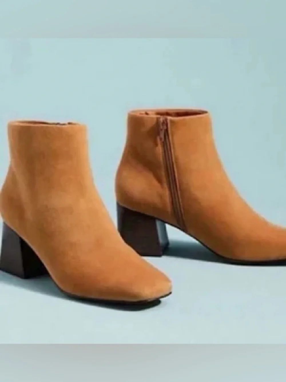 Anthropologie Farylrobin Suede Heeled Ankle Boots NWT
